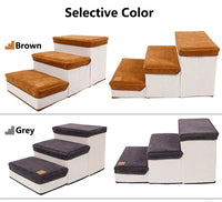 Foldable Pet Climbing Ladder - Anti-Slip Dog Stairs with Storage