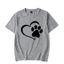 Luminous Dog Paw T-Shirt - Glow-in-Dark 90s Harajuku Style