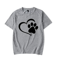 Luminous Dog Paw T-Shirt - Glow-in-Dark 90s Harajuku Style