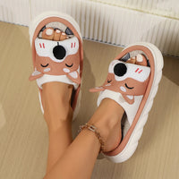 Designer Linen Platform Dog Slippers