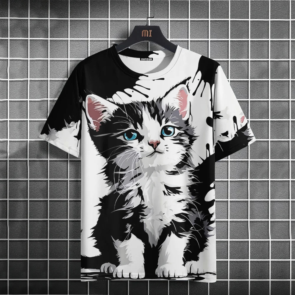 3D Cat Men's Tee
