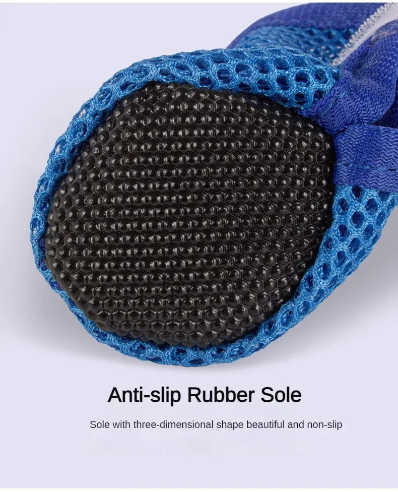 4-Piece Dog Boots Set - Wear-Resistant Protective Footwear for Small & Medium Dogs