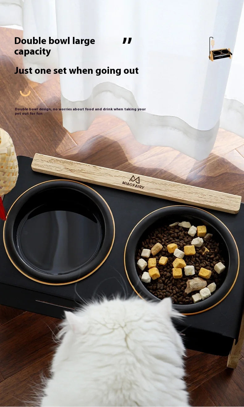 Elegant Chinese-Style Adjustable Pet Bowl by Tail chasers