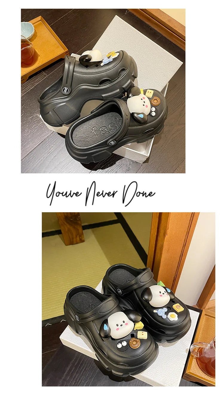 🌸 Cinnamoroll Platform Sandals - Kawaii Thick Sole Summer Paradise for Women