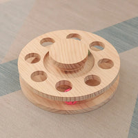 Interactive Cat Scratching Board - Wood Carousel Puzzle & Claw Care Station