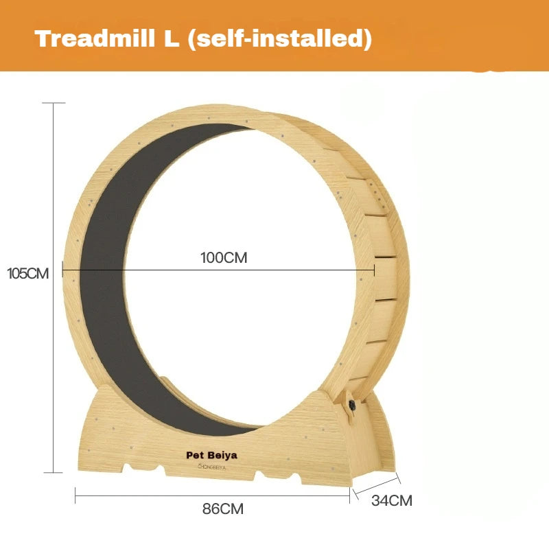 Cat Mute Treadmill Solid Wood Exercise Wheel