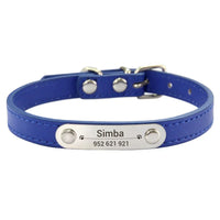 Personalized Engraved Leather Dog Collar