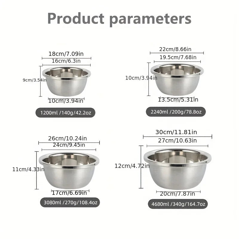 Heavy-Duty Stainless Bowls