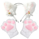 Cat Ear Cosplay Costume Set - Anime Headband & Claw Gloves with Bell