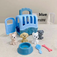 Pet Family Pretend Play Set - Mini House & Dolls