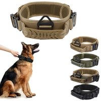 Adjustable Metal Double Buckle Tactical Dog Collar Luxury Designer Training Collar Dog German Shepherd For Medium Large Dogs by Tail chasers