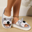 Designer Linen Platform Dog Slippers