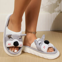 Designer Linen Platform Dog Slippers