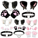 Cat Ear Cosplay Costume Set - Anime Headband & Claw Gloves with Bell