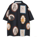 Cat Graphic Button-Up