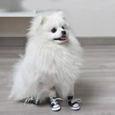 Denim Canvas Dog Sneakers - 4-Piece Waterproof Anti-Slip Booties Set