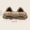 Cat Ears Face Wash Headband - Coral Fleece Spa Hairband
