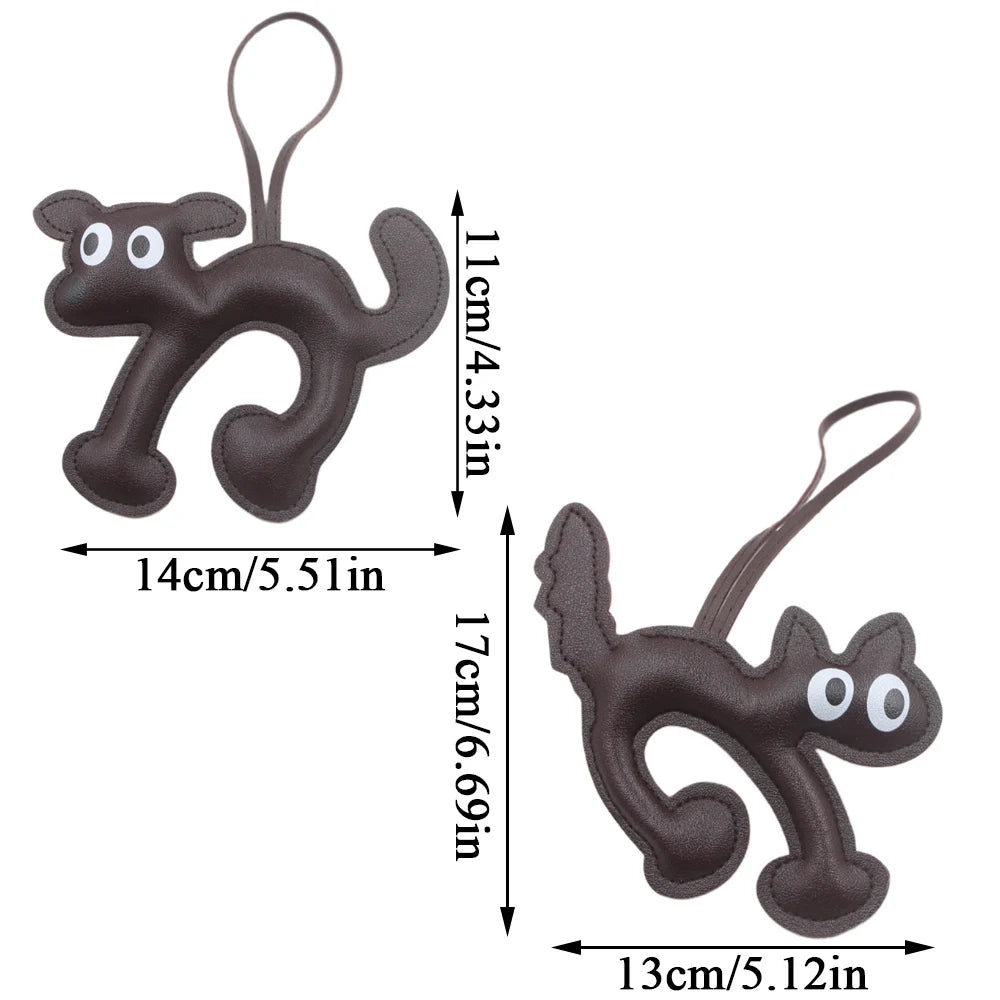 Leather Pet Keychain - Adorable Dog & Cat Charm