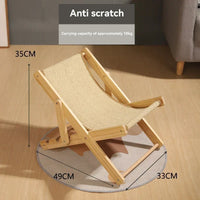 Cat Recliner Lounge - Portable Sisal Scratching Sofa