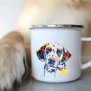 Bulldog Enamel Mug - Funny Glasses Design for Dog Lovers