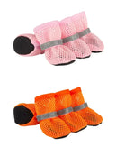 4-Piece Premium Dog Boots - Breathable Wear-Resistant Protective Footwear