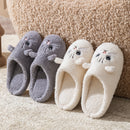 Cartoon Cat Winter Plush Slippers