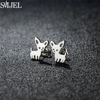Dog Breed Cartoon Stud Earrings - Dachshund, Corgi & Chihuahua Designs