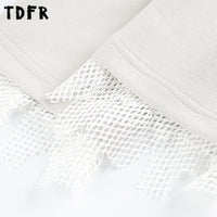 Dog Print Fake Two-Piece Men's Sweatshirt - Retro Patchwork Crew Neck