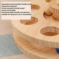 Interactive Cat Scratching Board - Wood Carousel Puzzle & Claw Care Station