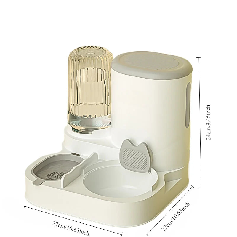Automatic Cat Feeder - Integrated Water Dispenser