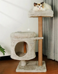 Three-Layer Cat Tree House - Multi-Level Scratching & Activity Center