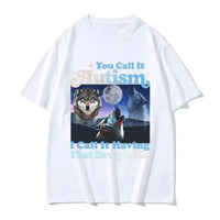 Having That Dog in Me Wolf Graphic T-Shirt - Funny Autism Awareness Streetwear