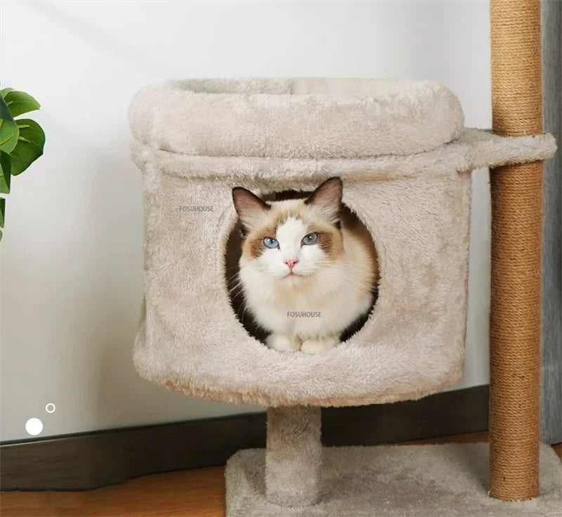 Three-Layer Cat Tree House - Multi-Level Scratching & Activity Center