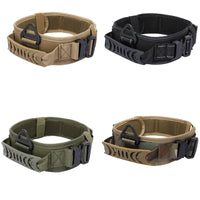 Adjustable Metal Double Buckle Tactical Dog Collar Luxury Designer Training Collar Dog German Shepherd For Medium Large Dogs by Tail chasers