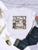 Animal Dog Cat Harajuku T-Shirt - Trendy Summer Sport Style Women's Top
