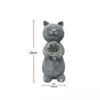 Solar Cat Garden Light - Adorable Outdoor Statue with Auto-Glow