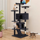 Cat Tree 54/70 Inch Cat Tower Cat Condo with Sisal-Covered Scratching Posts Dangling Ball for Cats to Play and Sleep by Tail chasers