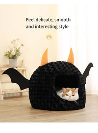 Halloween Bat Pet Cave Bed - Cozy Fall & Winter Warmth