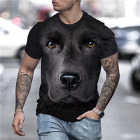 Cute Dog Face 3D Graphics Tee