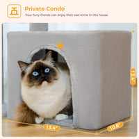 Multi-Level Cat Activity Tree with Scratching Posts & Hammock