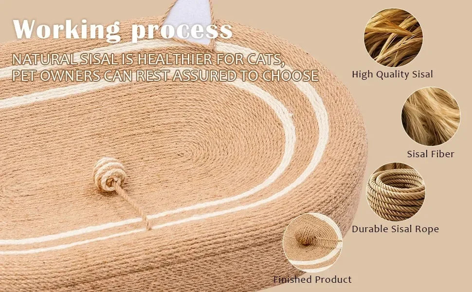 Cat Recliner Lounge - Portable Sisal Scratching Sofa