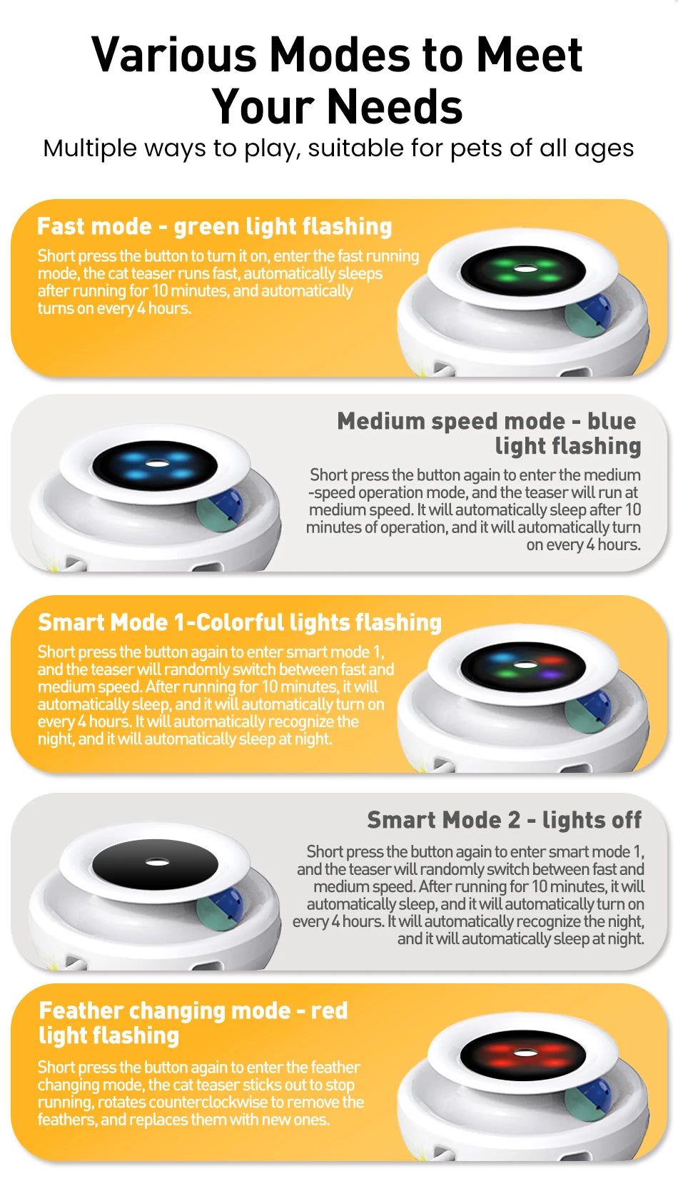 2-in-1 Smart Cat Toy Set - Automatic Feather & Ball with 5 Modes