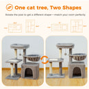 Multi-Level Cat Activity Tree with Scratching Posts & Hammock