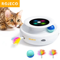 2-in-1 Smart Cat Toy Set - Automatic Feather & Ball with 5 Modes