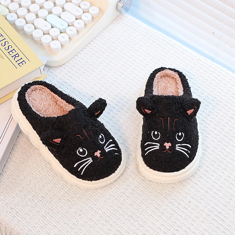 Cozy Winter Cat Slippers