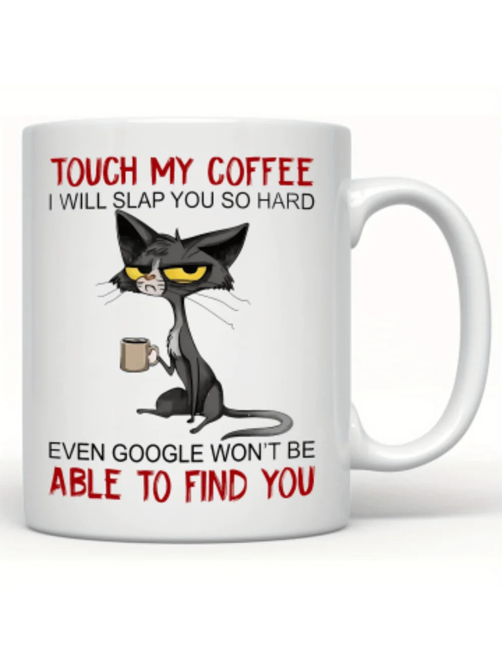 Cat Coffee Mug - Funny Retro Design for Cat Lovers