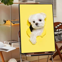 Cute Cats & Dogs Wall Art Poster - Waterproof