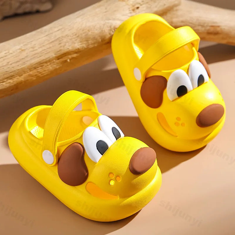 3D Dog Clogs Beach Sandals - EVA Summer Outdoor Slippers for Kids