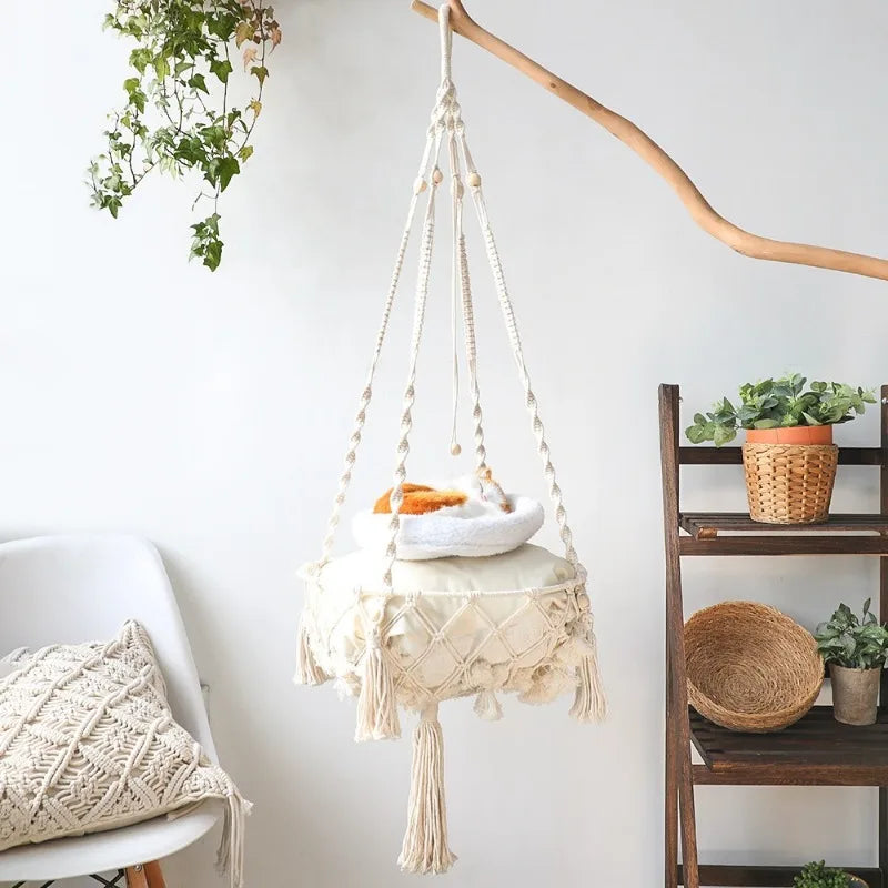 Cozy Woven Cat Hammock