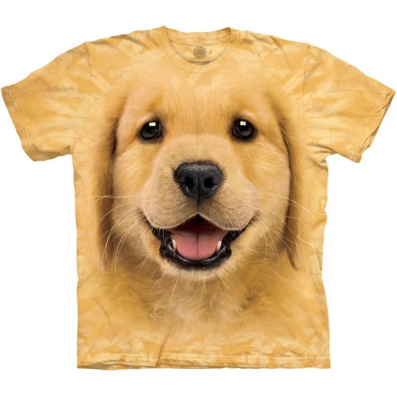 Cute Dog Face 3D Graphics Tee